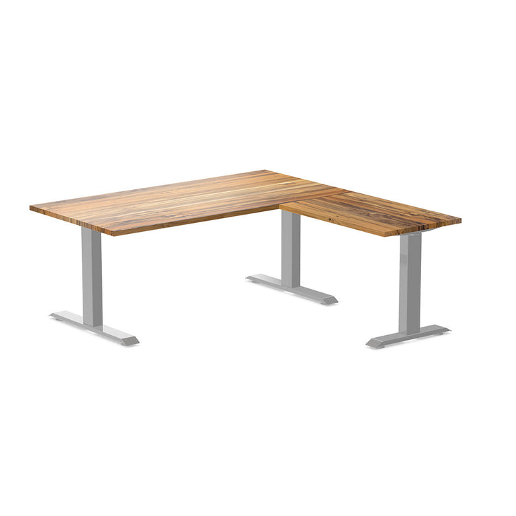 Desky Zero Hardwood L-Shape Office Desk-Teak Desky®