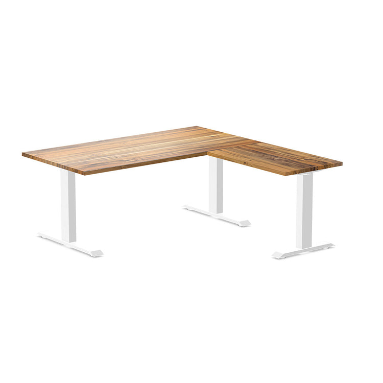 Desky Zero Hardwood L-Shape Office Desk-Teak Desky®