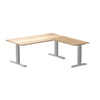 zero hardwood l-shape office desk