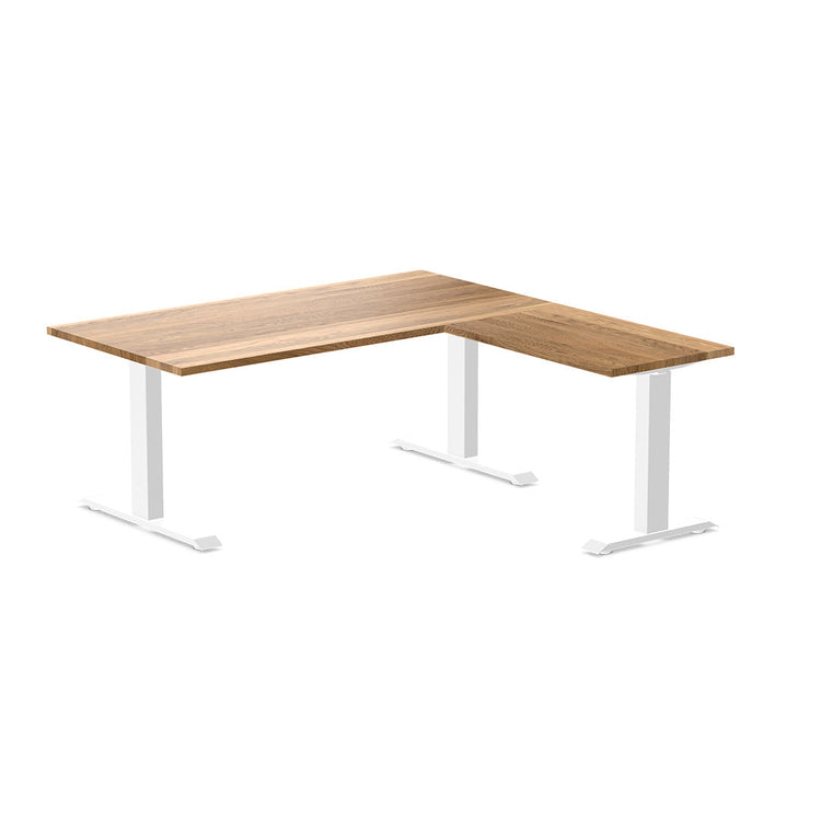 zero hardwood l-shape computer desk