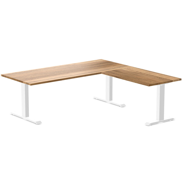 zero hardwood l-shape office desk