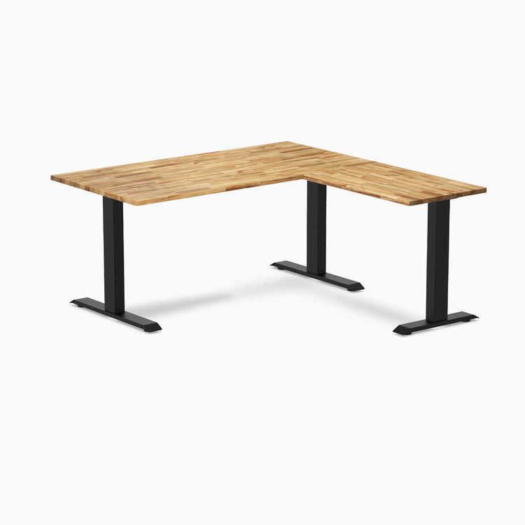 Desky Zero Hardwood L-Shape Office Desk