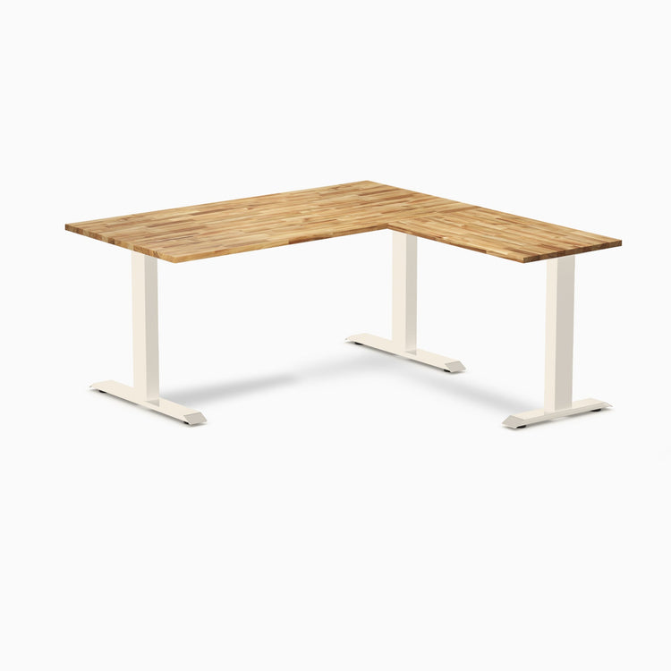 Desky Zero Hardwood L-Shape Office Desk
