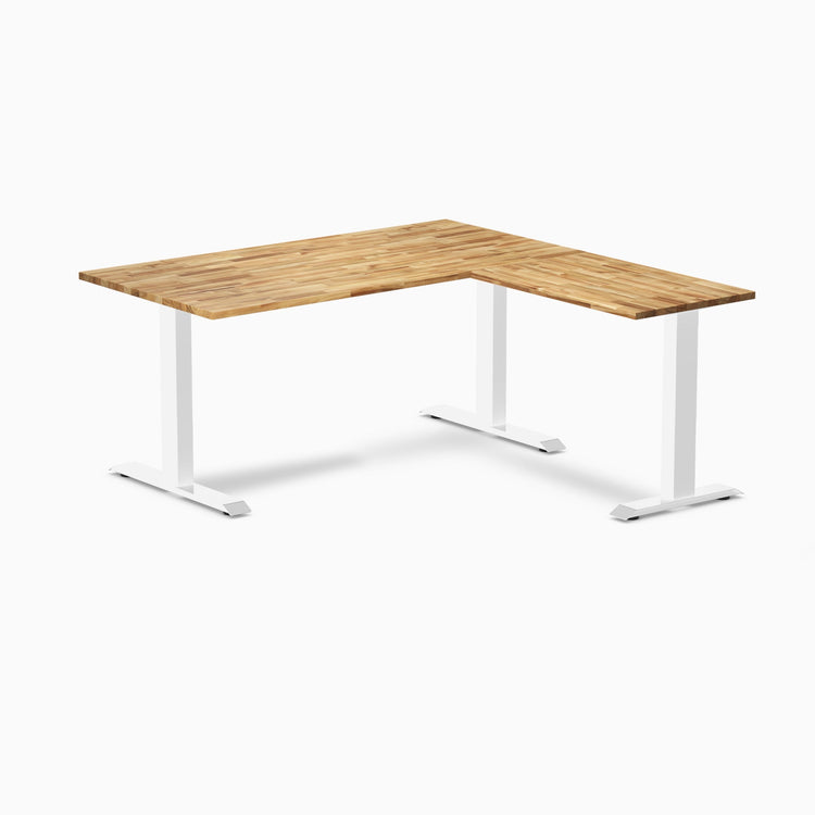 Desky Zero Hardwood L-Shape Office Desk