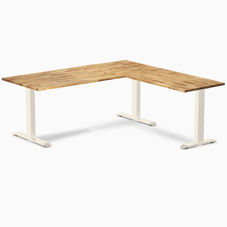 Desky Zero Hardwood L-Shape Office Desk
