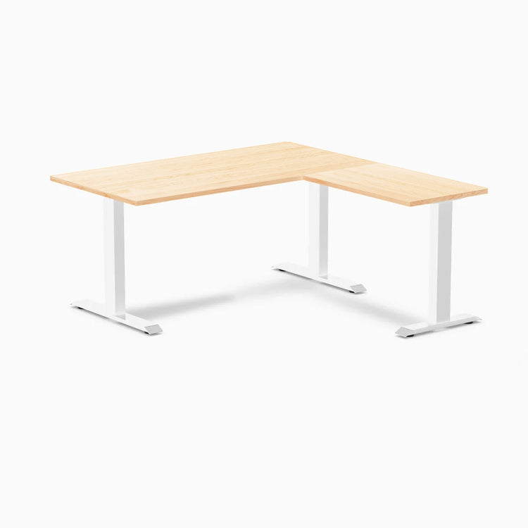Desky Zero Hardwood L-Shape Office Desk