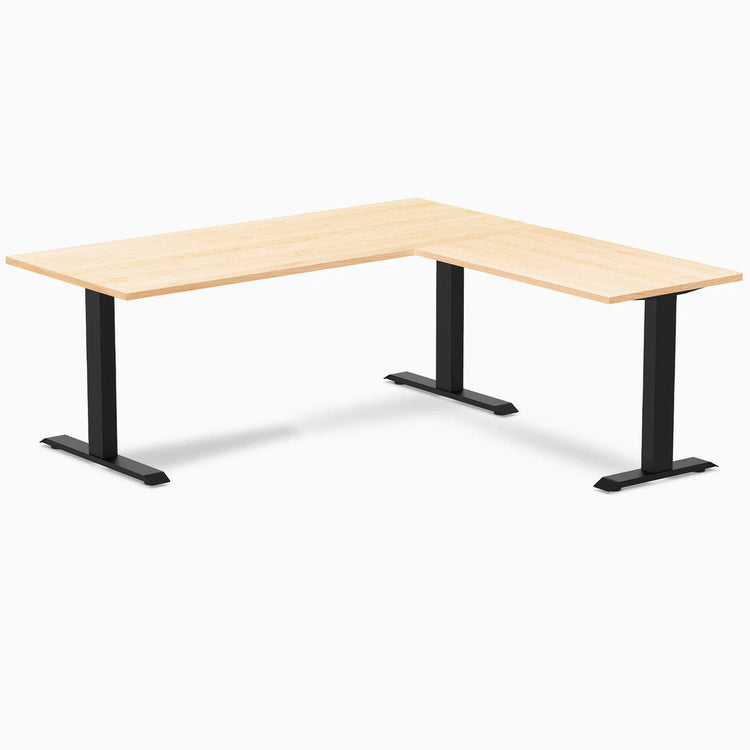 Desky Zero Hardwood L-Shape Office Desk
