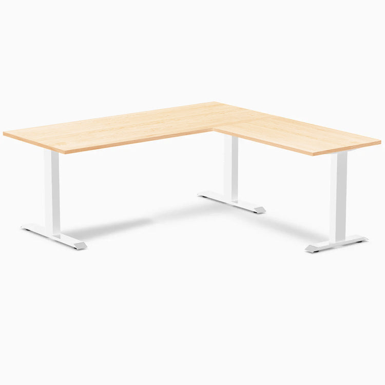Desky Zero Hardwood L-Shape Office Desk