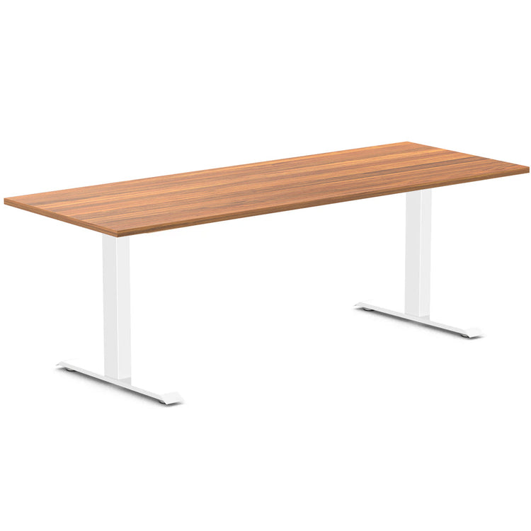 Desky zero melamine desk 2000mm prime oak in white