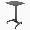 Black pedestal manual desk