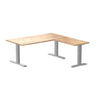 zero rubberwood l-shape fixed desk