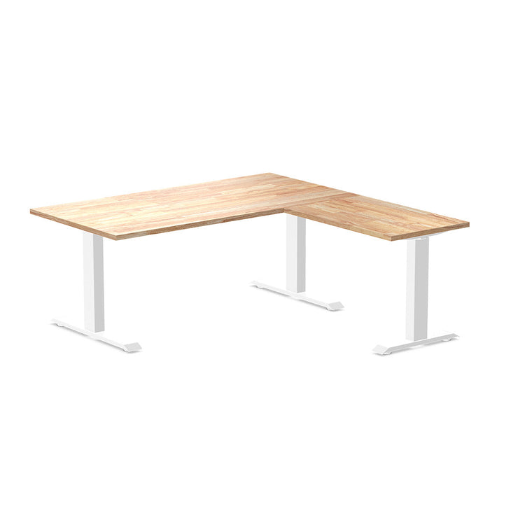 zero rubberwood l-shape office desk