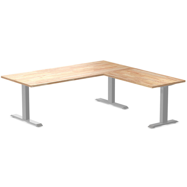 zero rubberwood l-shape office desk