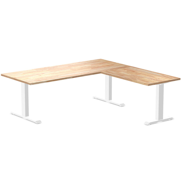 zero rubberwood l-shape office desk