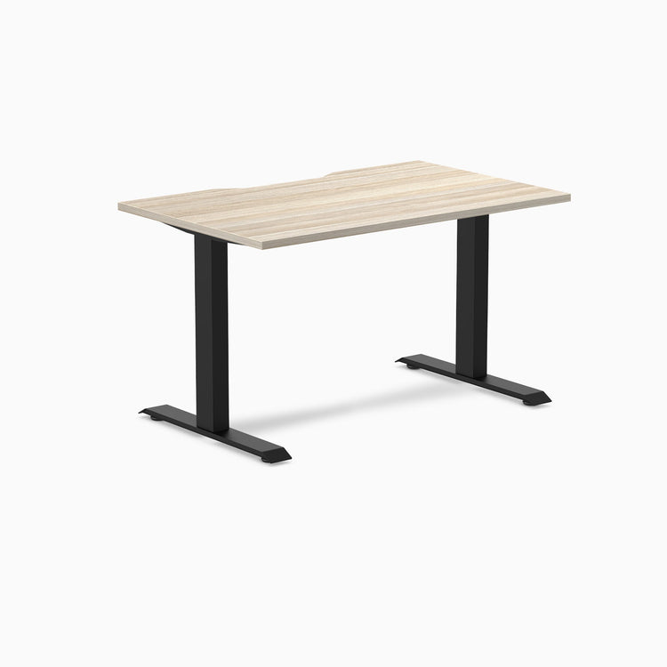 Desky Zero Scalloped Melamine Office Desk