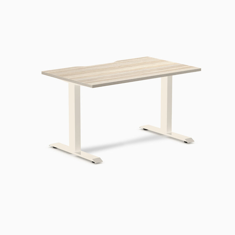 Desky Zero Scalloped Melamine Office Desk