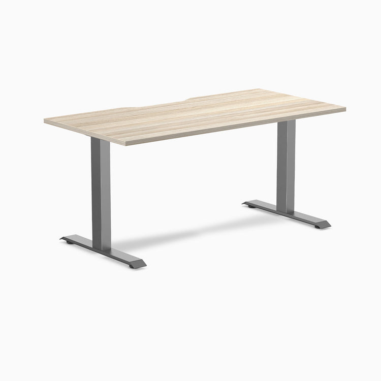 Desky Zero Scalloped Melamine Office Desk