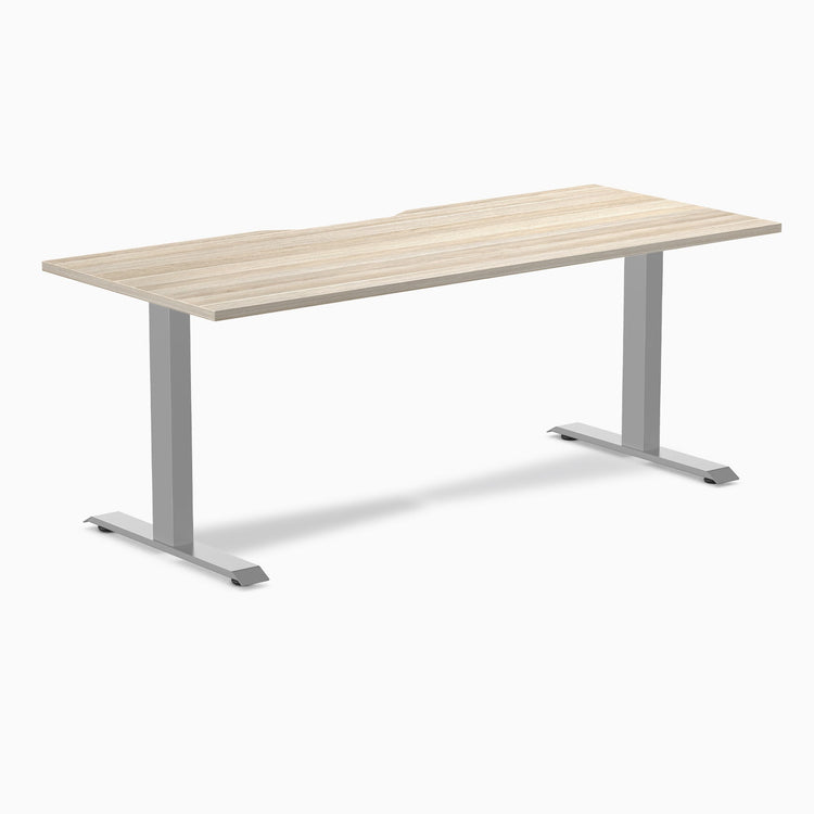 Desky Zero Scalloped Melamine Office Desk
