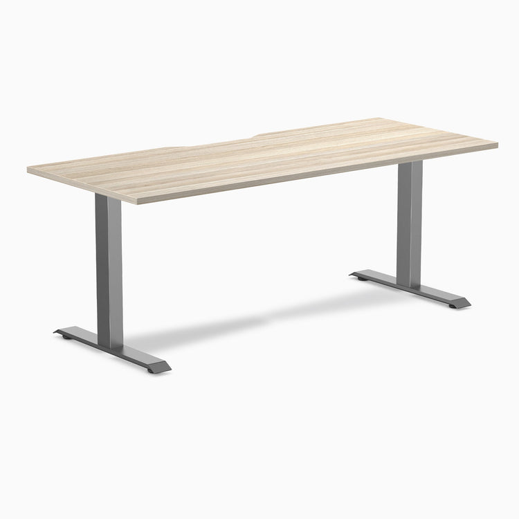 Desky Zero Scalloped Melamine Office Desk
