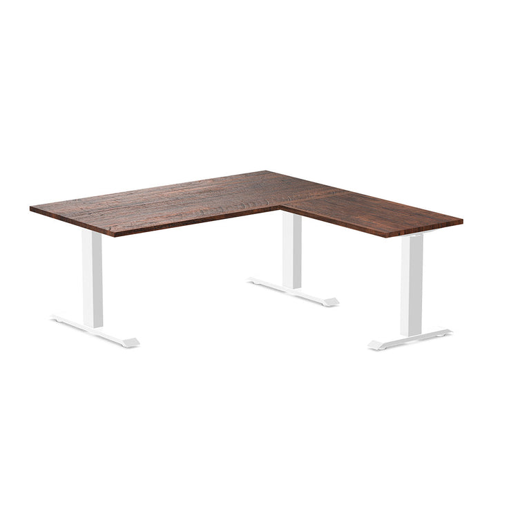 zero softwood l-shape fixed desk