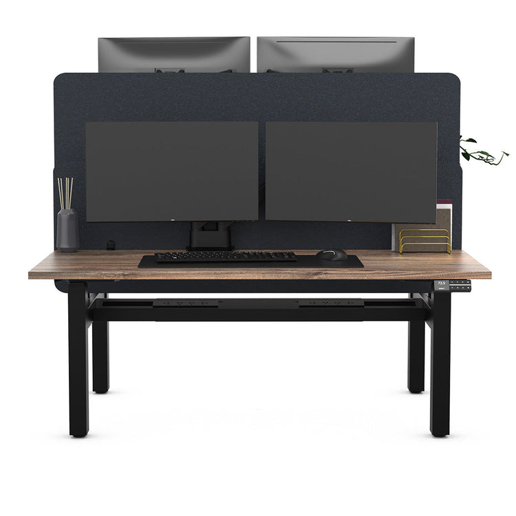 dual leg sit stand workstation cluster