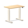 Desky Dual Mini Sit Stand Desk Sublime Teak / 800x500mm / Wheat