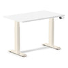 Desky Dual Mini Sit Stand Desk White / 1000x600mm / Wheat
