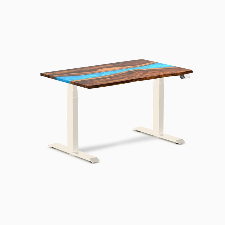 Desky Dual Resin Hardwood Sit Stand Desk