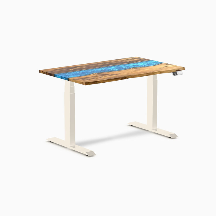 Desky Dual Resin Hardwood Sit Stand Desk