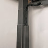Black magnetic cable management on desk frame