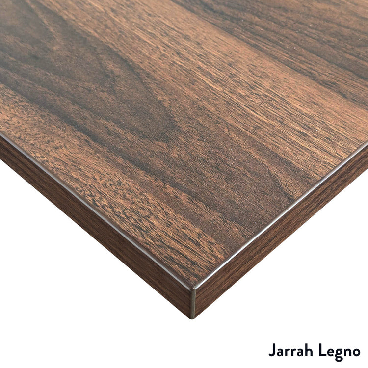 dual melamine jarrah legno desk top