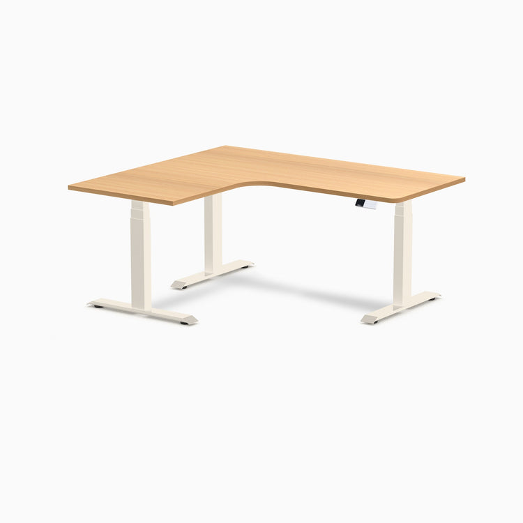 Desky L-Shape Melamine Sit Stand Desk