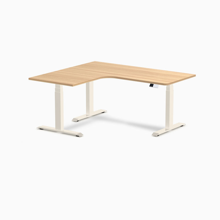Desky L-Shape Melamine Sit Stand Desk