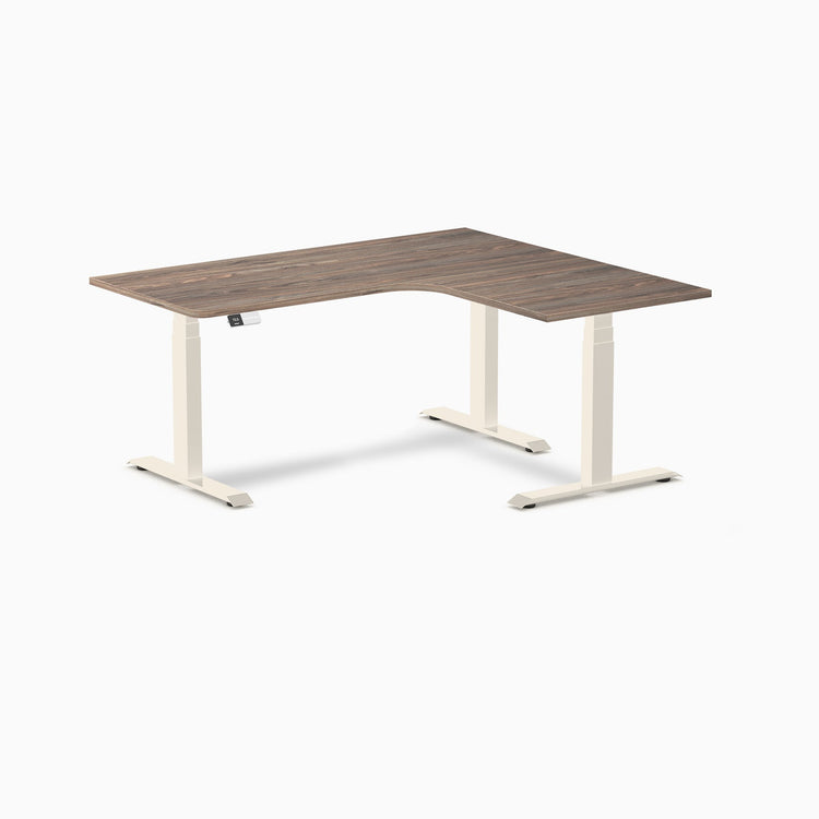 Desky L-Shape Melamine Sit Stand Desk