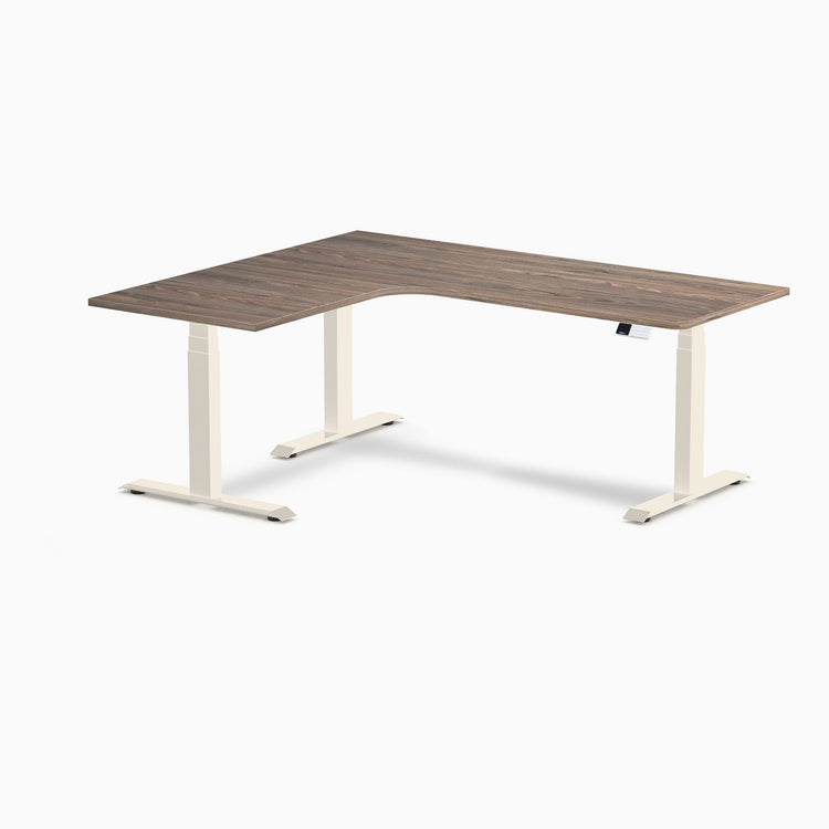 Desky L-Shape Melamine Sit Stand Desk