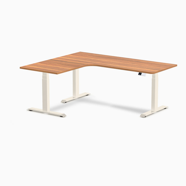 Desky L-Shape Melamine Sit Stand Desk