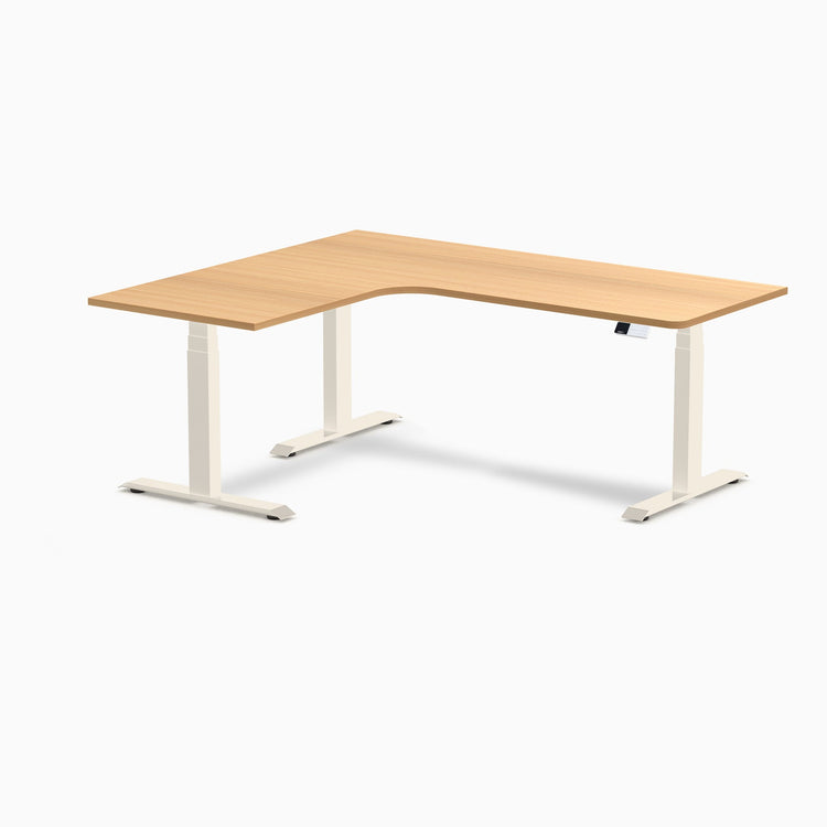Desky L-Shape Melamine Sit Stand Desk