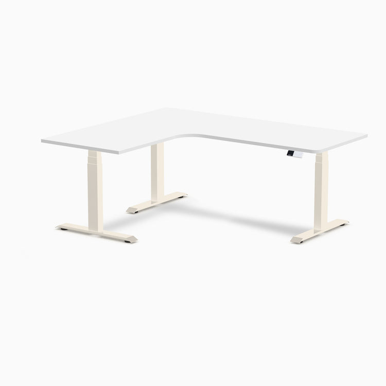 Desky L-Shape Melamine Sit Stand Desk
