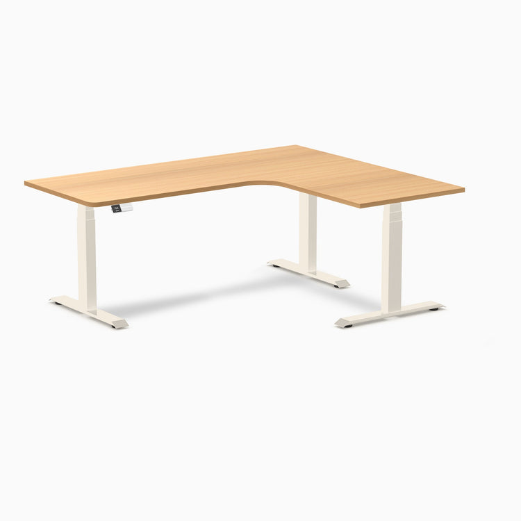 Desky L-Shape Melamine Sit Stand Desk