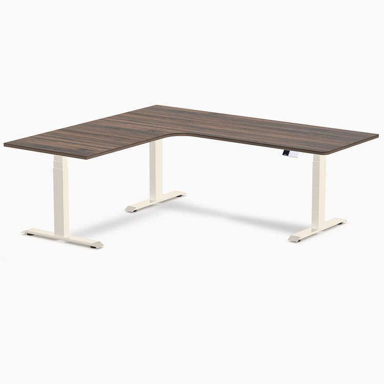 Desky L-Shape Melamine Sit Stand Desk