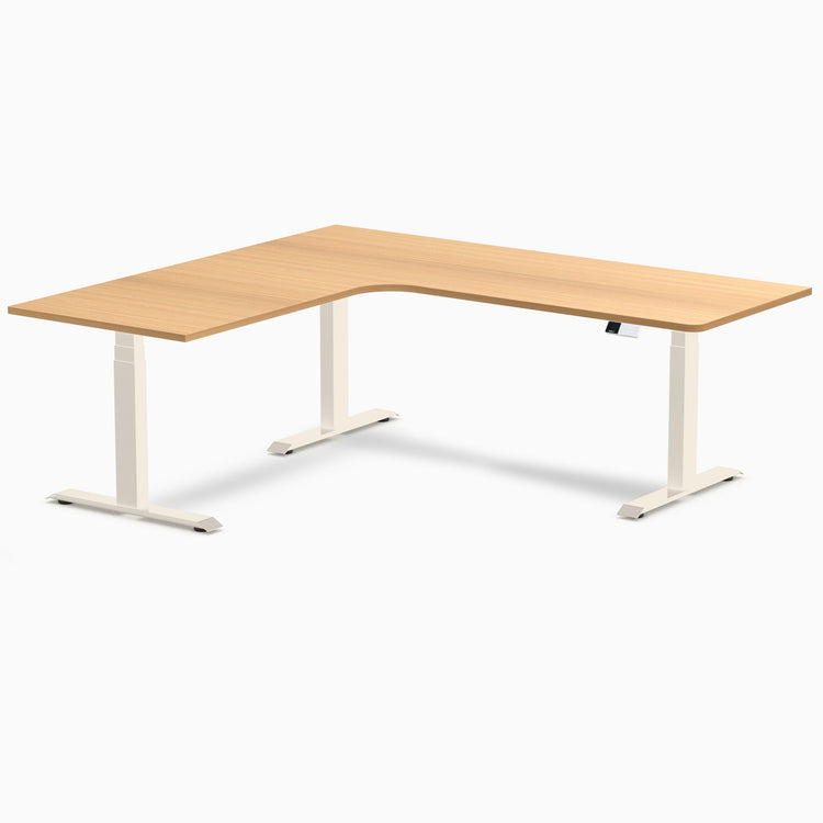 Desky L-Shape Melamine Sit Stand Desk