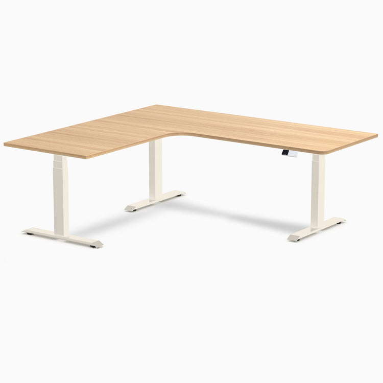 Desky L-Shape Melamine Sit Stand Desk