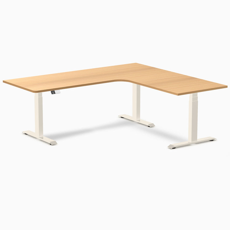 Desky L-Shape Melamine Sit Stand Desk