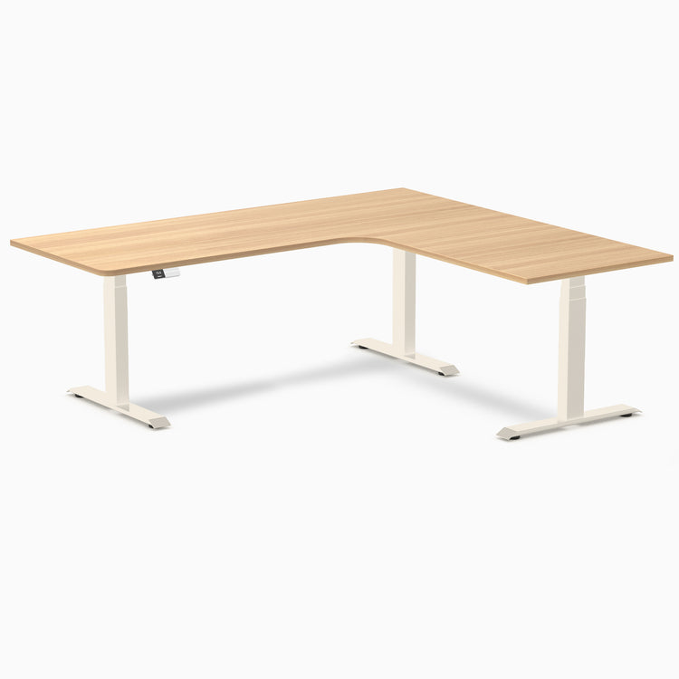 Desky L-Shape Melamine Sit Stand Desk
