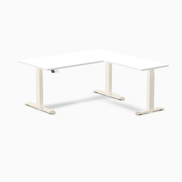 Desky L-Shape Melamine Sit Stand Desk