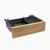 Desky Minimal Under Desk Drawer - Light Oak Rubberwood Space Grey Frame