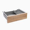 Desky Minimal Under Desk Drawer - Natural Walnut Rubberwood Grey Frame