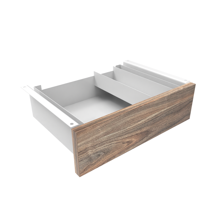 Desky Minimal Under Desk Drawer White Natural Walnut - Desky