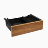 Desky Minimal Under Desk Drawer - Prime Oak Melamine Black Frame