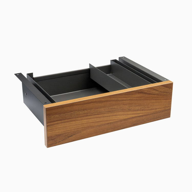 Desky Minimal Under Desk Drawer - Prime Oak Melamine Space Grey Frame